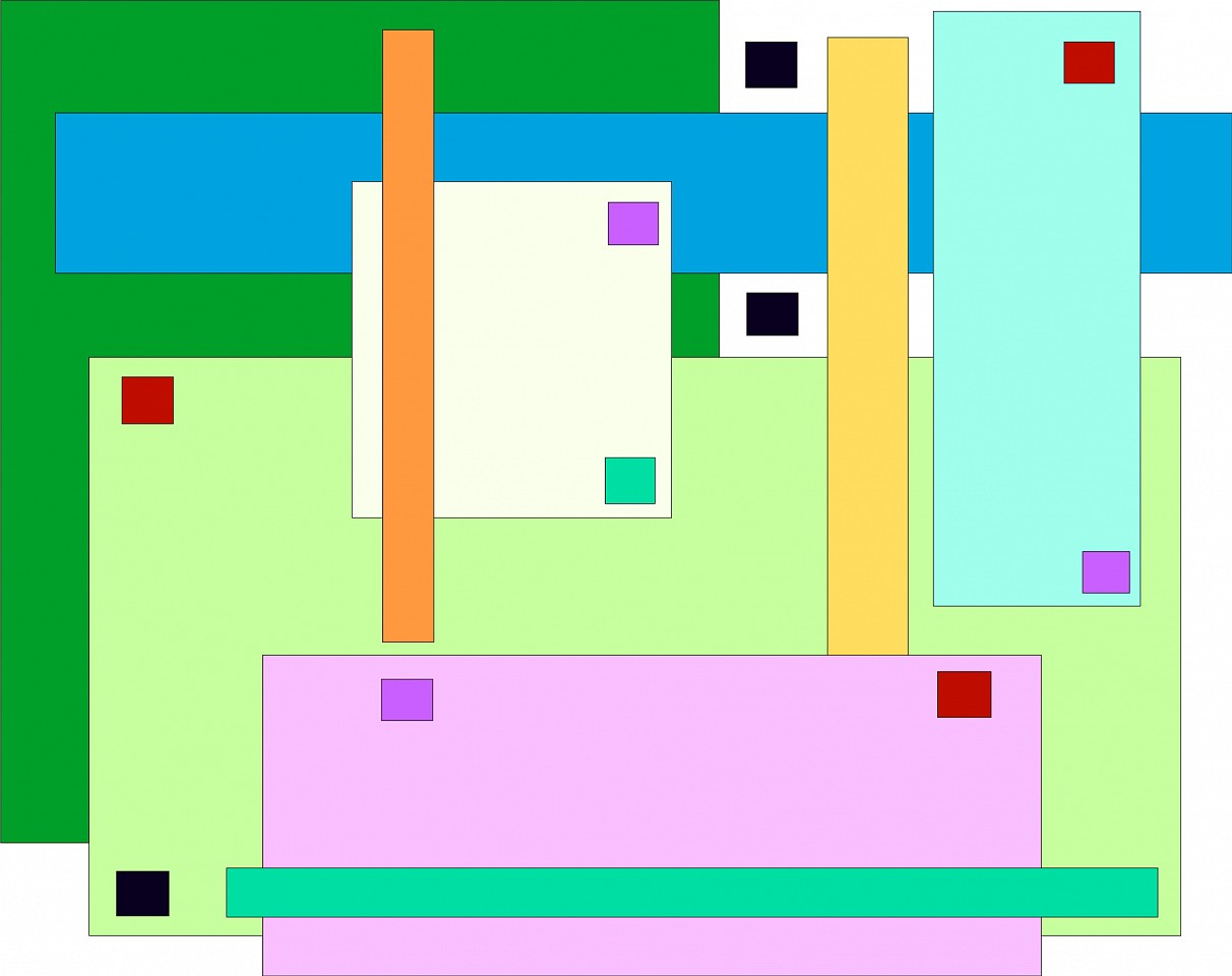 Dane Albert, Color Blocks #2, 2023
Acrylic on canvas (Concept), 48 x 60 in. (121.9 x 152.4 cm)
Series of colored blocks in multiple configurations
DA.cb-2023-002