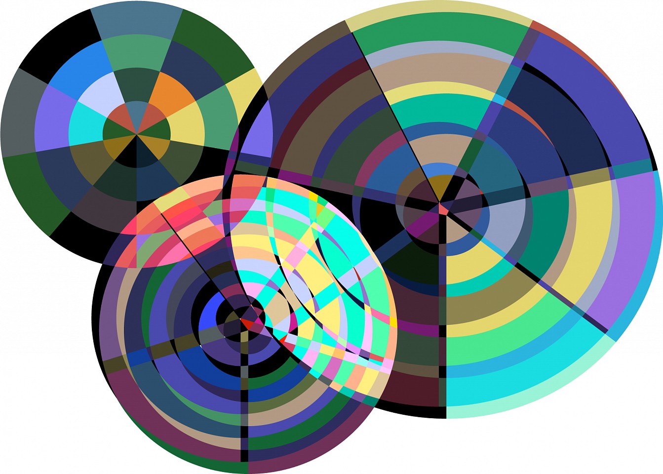 Dane Albert, Circles #23, 2023
Acrylic on canvas (Concept), 48 x 72 in. (121.9 x 182.9 cm)
Series of colored lines and shapes in multiple configurations
DA.2023-023