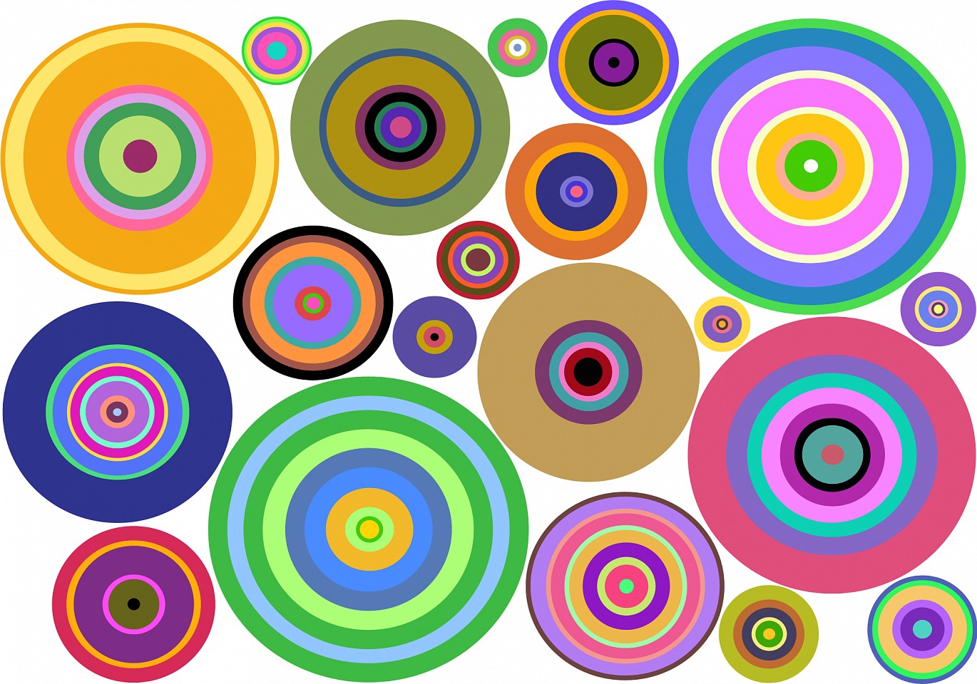 Dane Albert, Circles #24, 2023
Acrylic on canvas (Concept), 48 x 72 in. (121.9 x 182.9 cm)
Series of colored lines and shapes in multiple configurations
DA.2023-024