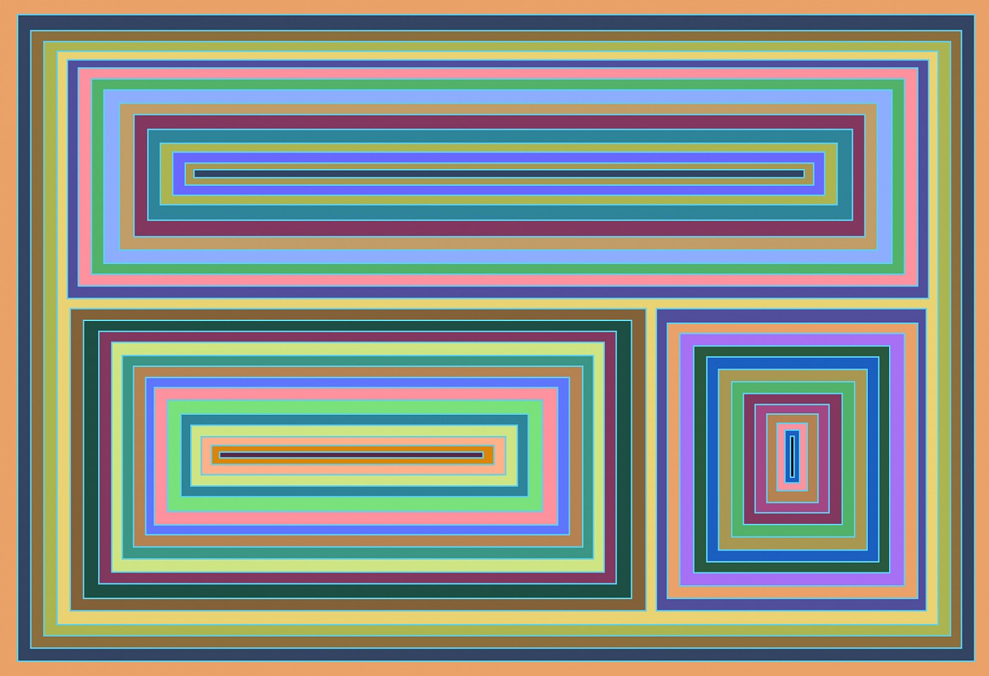 Dane Albert, Color Blocks #22 BlueLine, 2023
Acrylic on canvas (Concept), 48 x 60 in. (121.9 x 152.4 cm)
Series of colored blocks in multiple configurations
DA.cb-2023-022-blueline