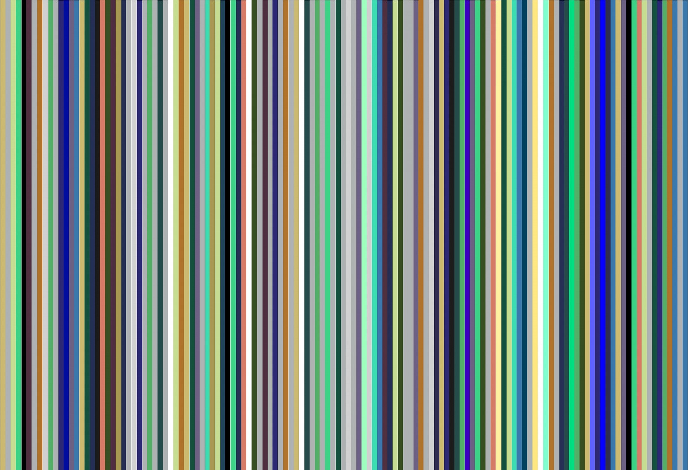 Dane Albert, Color Bars #13, 2023
Acrylic on canvas (Concept) © 2024 Dane Albert, 48 x 72 in. (121.9 x 182.9 cm)
Series of colored lines and shapes in multiple configurations
DA.2023.bars-013