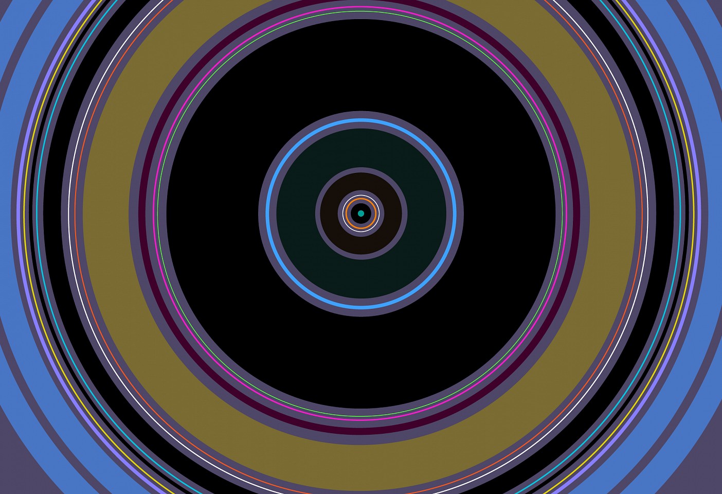 Dane Albert, Circles #46 Night, 2023
Acrylic on canvas (Concept), 48 x 72 in. (121.9 x 182.9 cm)
Series of colored lines and shapes in multiple configurations
DA.2023-046-night