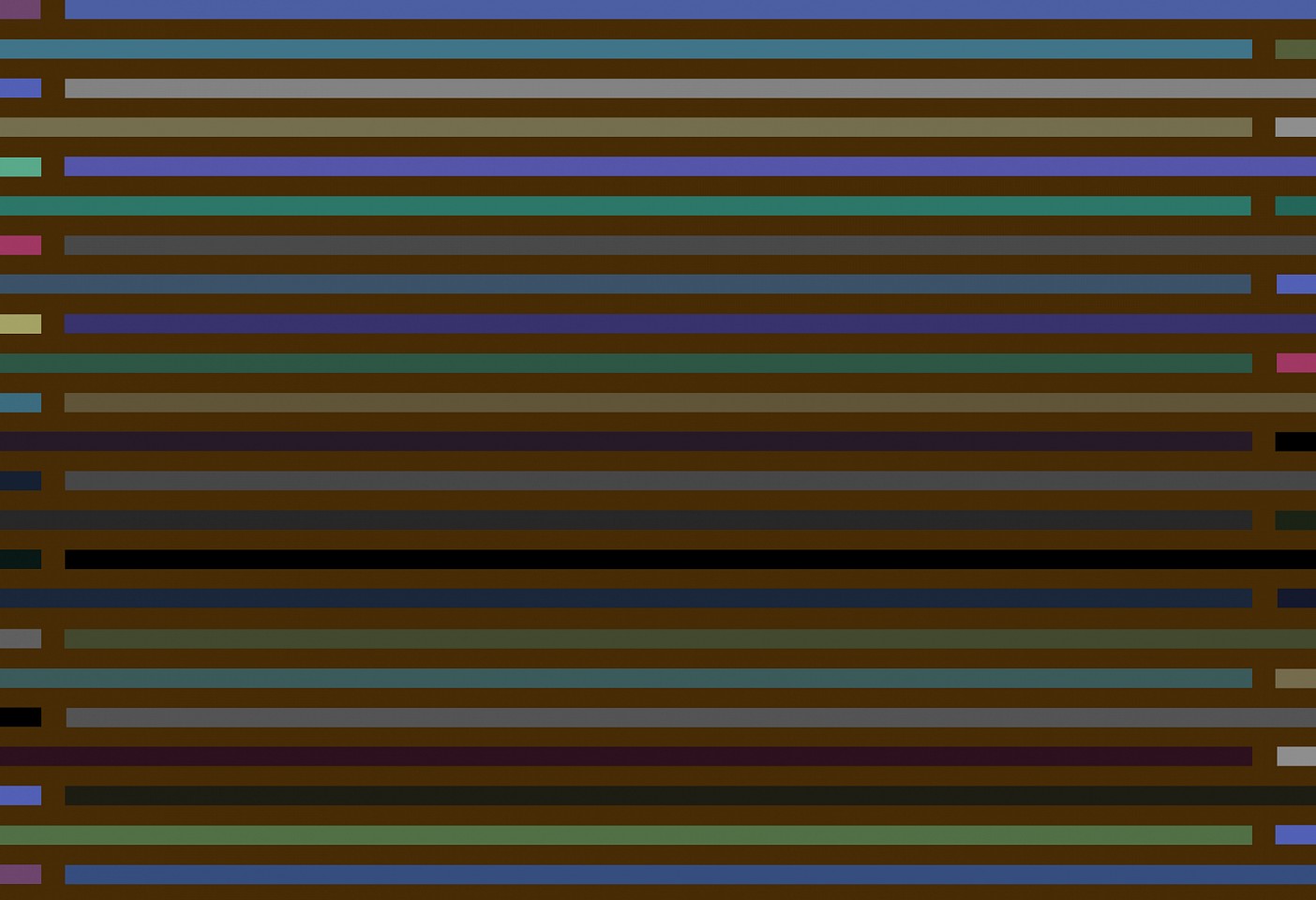 Dane Albert, Color Sticks #28 Night, 2023
Acrylic on canvas (Concept), 48 x 72 in. (121.9 x 182.9 cm)
Series of colored lines and shapes in multiple configurations
DA.2023.sticks-028-night