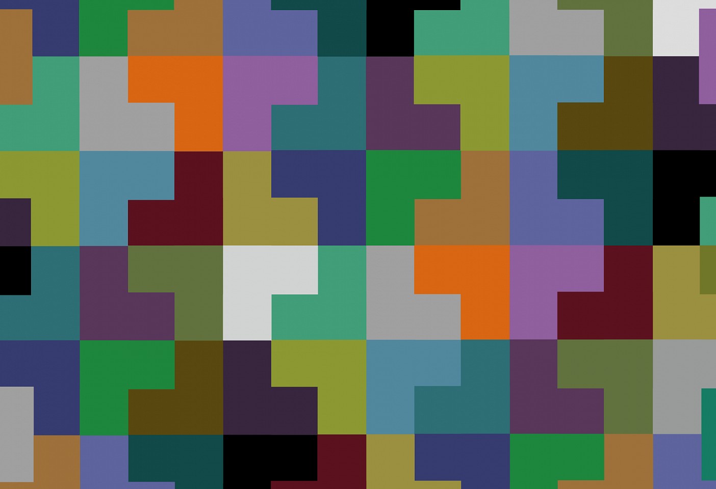 Dane Albert, Color Blocks #45, 2023
Acrylic on canvas (Concept) © 2024 Dane Albert, 48 x 72 in. (121.9 x 182.9 cm)
Series of colored blocks in multiple configurations
DA.cb-2023-045