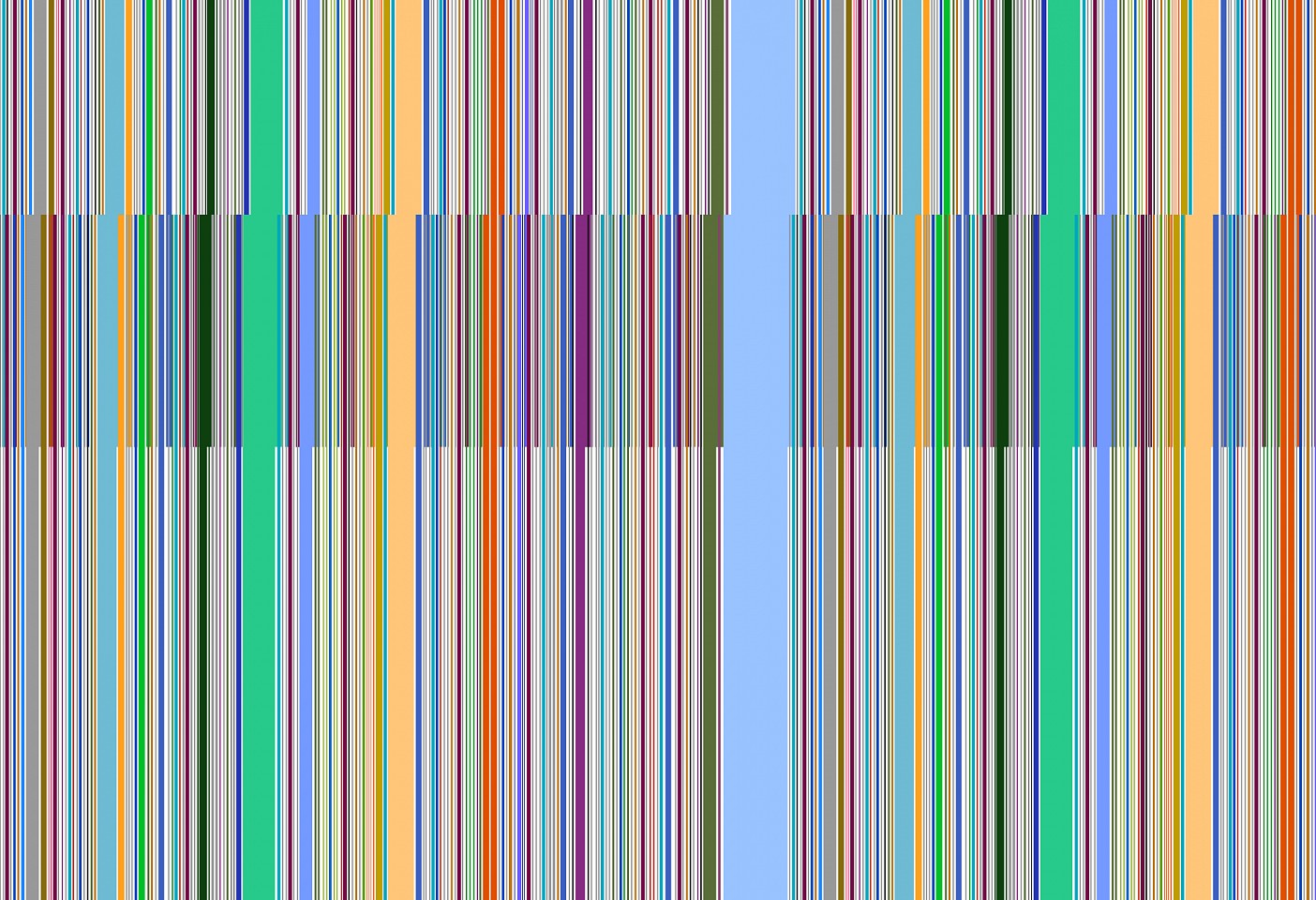 Dane Albert, Color Sticks #35, 2023
Acrylic on canvas (Concept) © 2024 Dane Albert, 48 x 72 in. (121.9 x 182.9 cm)
Series of colored lines and shapes in multiple configurations
DA.2023.sticks-035