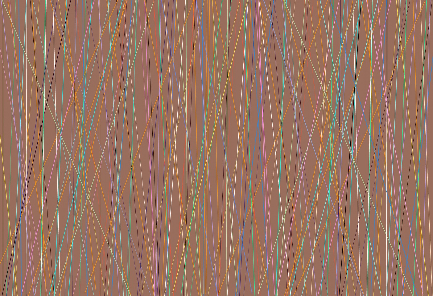 Dane Albert, Color Sticks #50 Dusk, 2024
Acrylic on canvas (Concept) © 2024 Dane Albert, 48 x 72 in. (121.9 x 182.9 cm)
Series of colored lines and shapes in multiple configurations
DA.2024.sticks-050-dusk