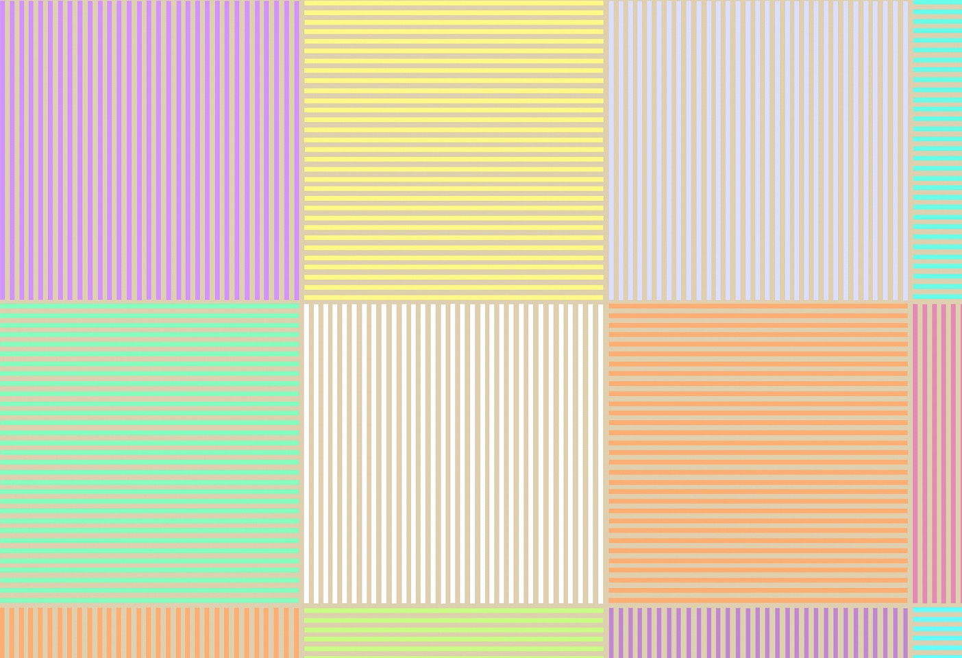 Dane Albert, Color Bars #31 Dusk, 2024
Acrylic on canvas (Concept) © 2024 Dane Albert, 48 x 72 in. (121.9 x 182.9 cm)
Series of colored lines and shapes in multiple configurations
DA.2024.bars-031-dusk