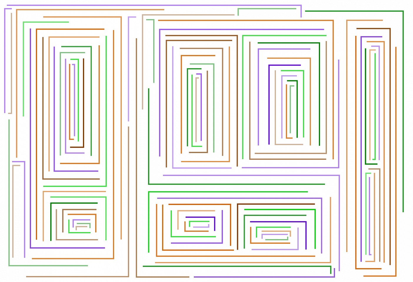 Dane Albert, Color Sticks #51 Summer, 2024
Acrylic on canvas (Concept) © 2024 Dane Albert, 48 x 72 in. (121.9 x 182.9 cm)
Series of colored lines and shapes in multiple configurations
DA.2024.sticks-051-summer