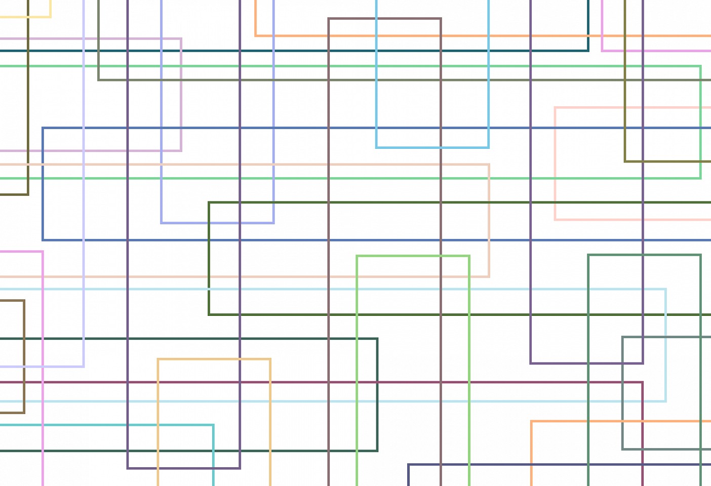 Dane Albert, Color Blocks #80 Lines, 2024
Acrylic on canvas (Concept), 48 x 72 in. (121.9 x 182.9 cm)
Series of colored blocks in multiple configurations
DA.cb-2024-080-lines