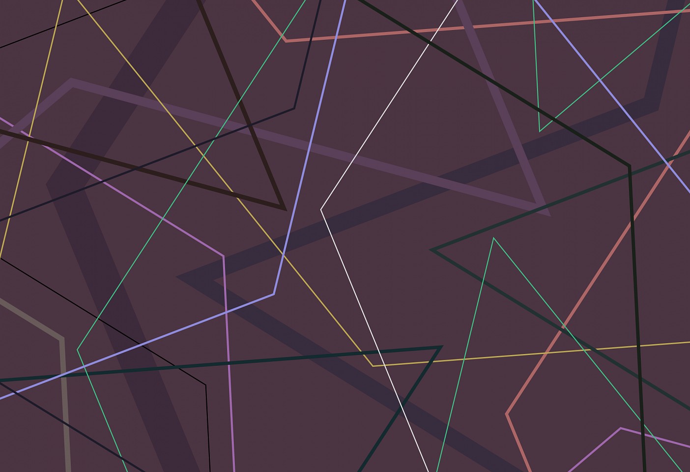 Dane Albert, Color Stars #14 Night Lines, 2024
Enamel on aluminum (Concept), 48 x 72 in. (121.9 x 182.9 cm)
Series of colored lines and shapes in multiple configurations
DA.2024.stars-014-night-lines