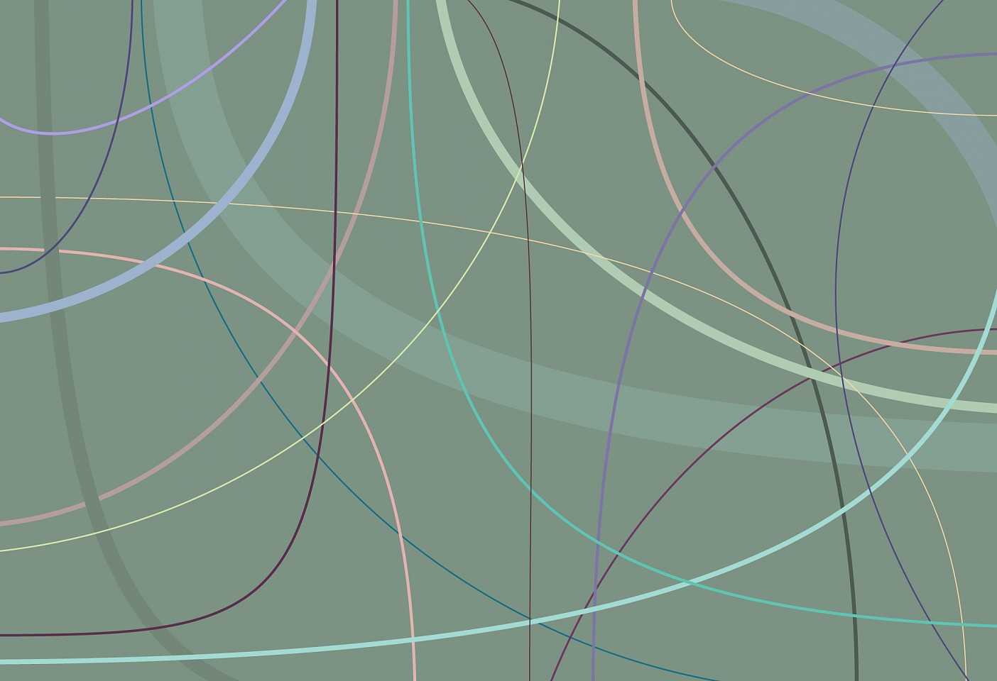 Dane Albert, Arcs #23 Dusk, 2024
Enamel on aluminum (Concept), 48 x 72 in. (121.9 x 182.9 cm)
Series of colored lines and shapes in multiple configurations
DA.2024.arcs-023-dusk